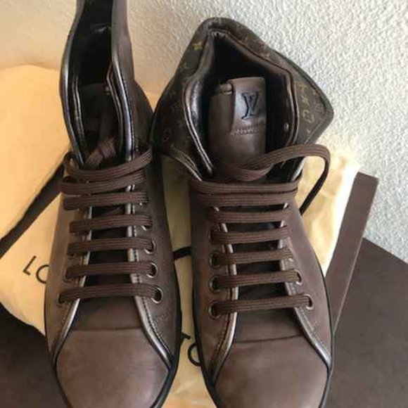 Louis Vuitton Shoes - Louis Vuitton Brown Monogram Canvas Leather Brea